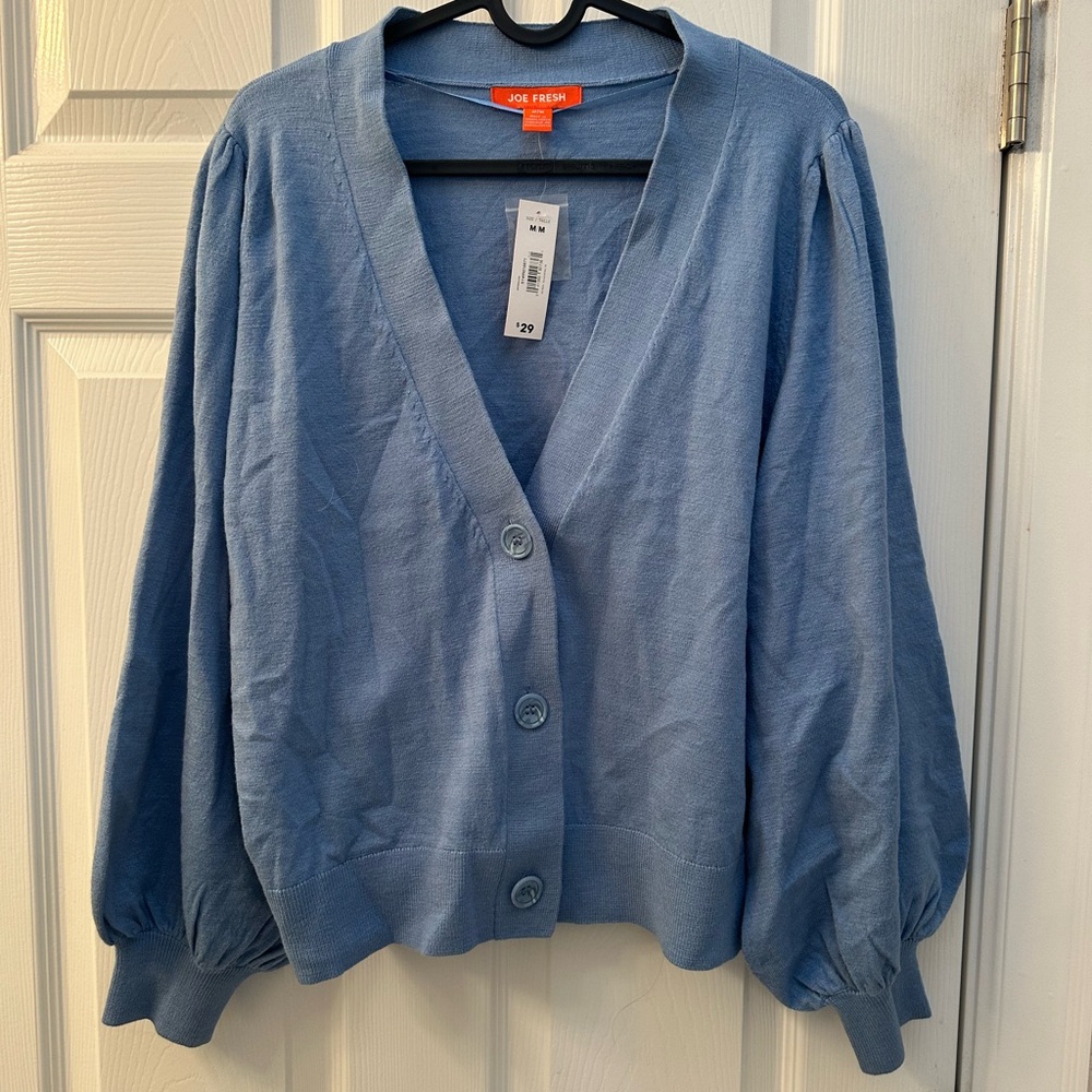 Never worn NWT Blue Button-Up Cardigan
